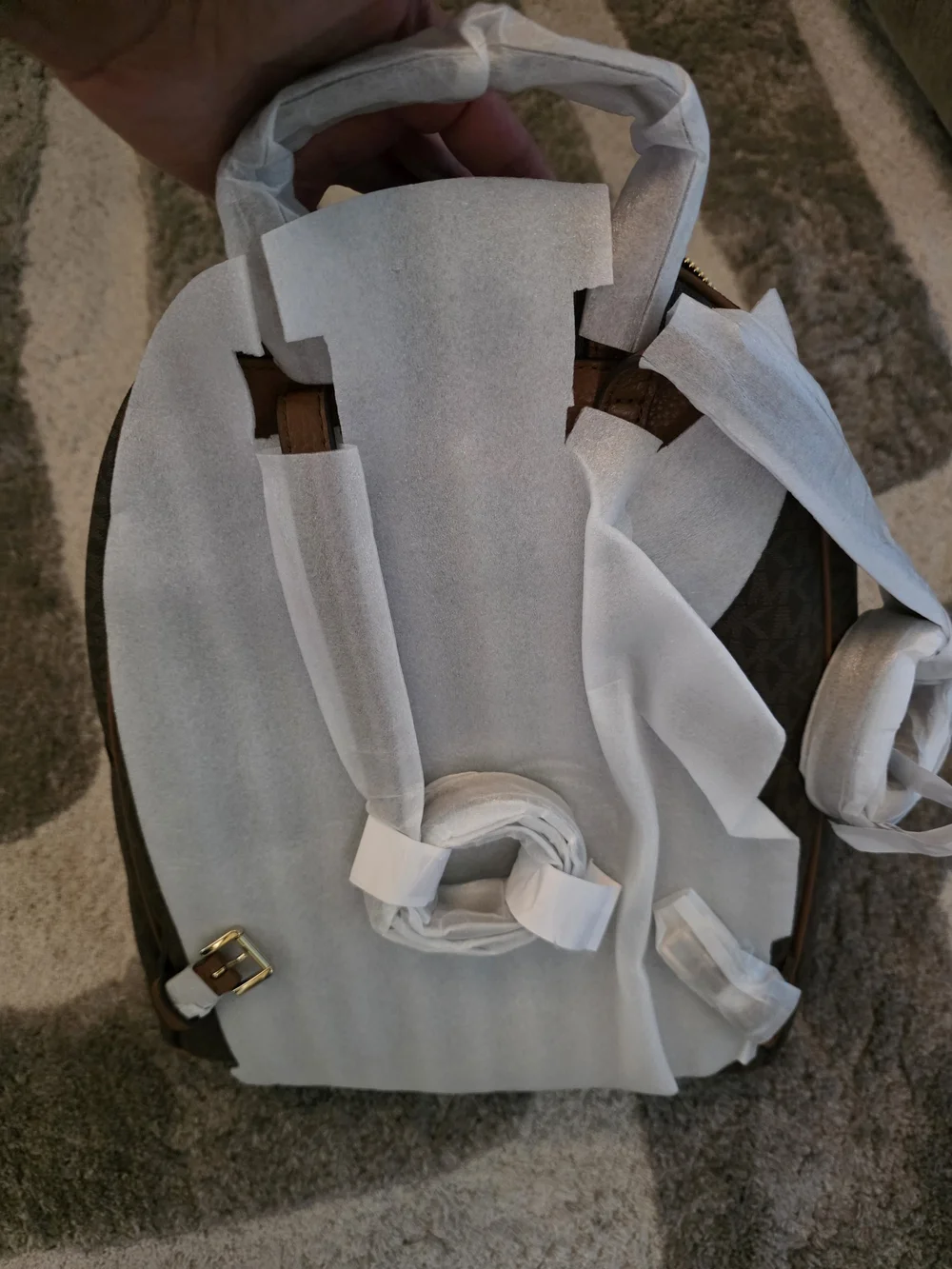 Michael Kors Brown Signature Backpack with Wallet - NWT